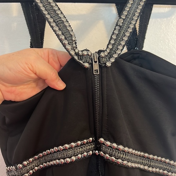 NWT - L’Atiste black fringe and studded party dress - Picture 8 of 16